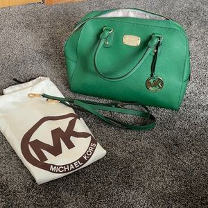 Michael Kors green purse